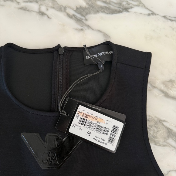 EA7 EMPORIO ARMANI Womans Gray GA Logo Stretch Tank Top MED/Sm, 3D2K6A - Picture 5 of 9